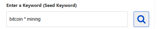 Long Tail Keyword Search Using Wildcard Middle