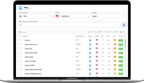 Bing Keyword Tool