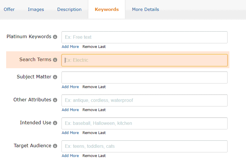 Amazon Product Listing Keyword Search Terms