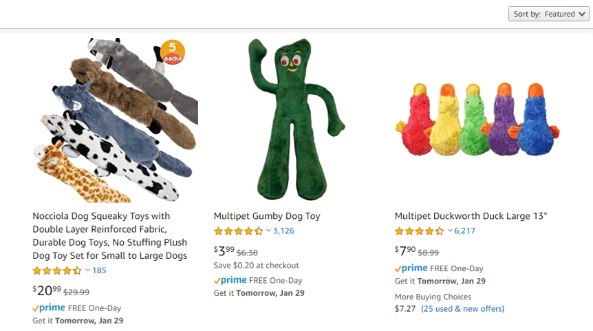 Amazon Search Results