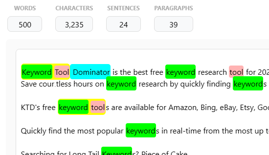 Sentence Counter for SEO - Keyword Tool Dominator