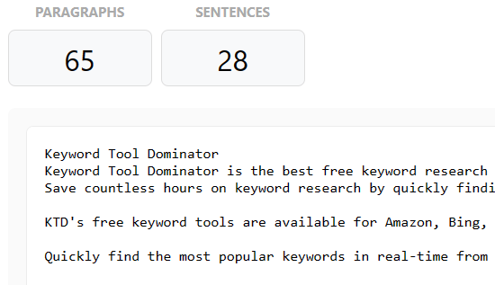 Paragraph Counter for SEO - Keyword Tool Dominator